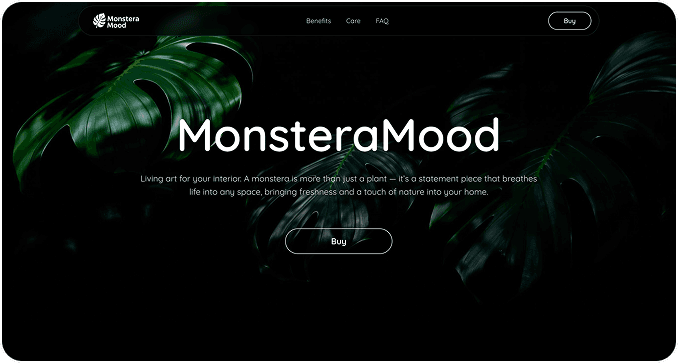 MonsteraMood — One-Product E-commerce