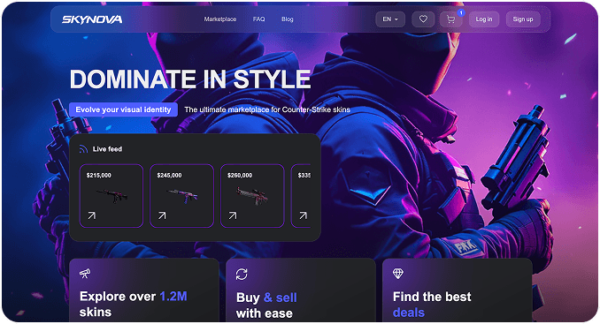 Skynova — CS:GO Skins Marketplace